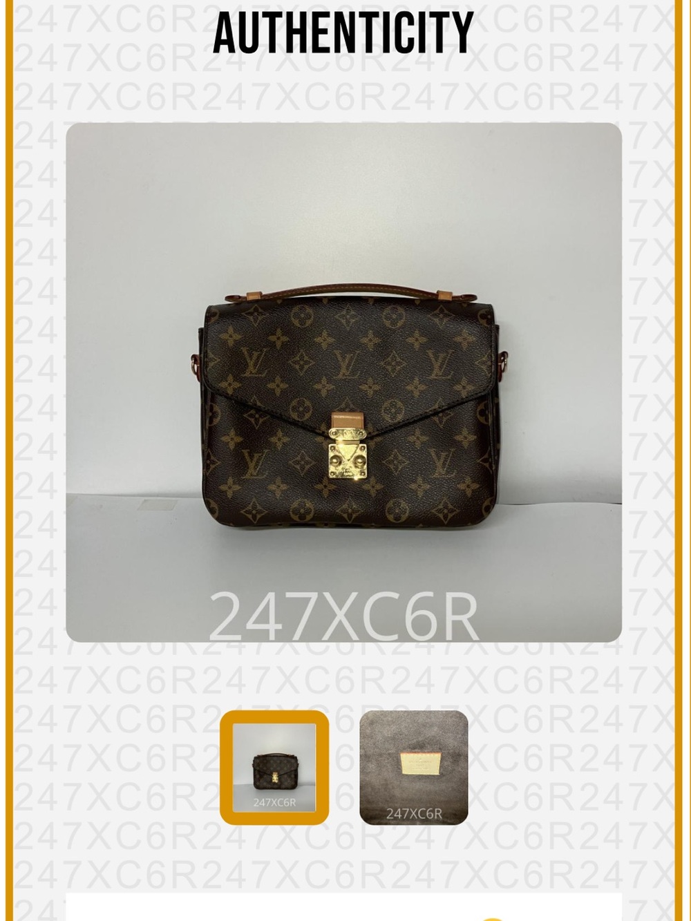 Louis Vuitton Brown Monogram Crossbody Bag with Gold Hardware